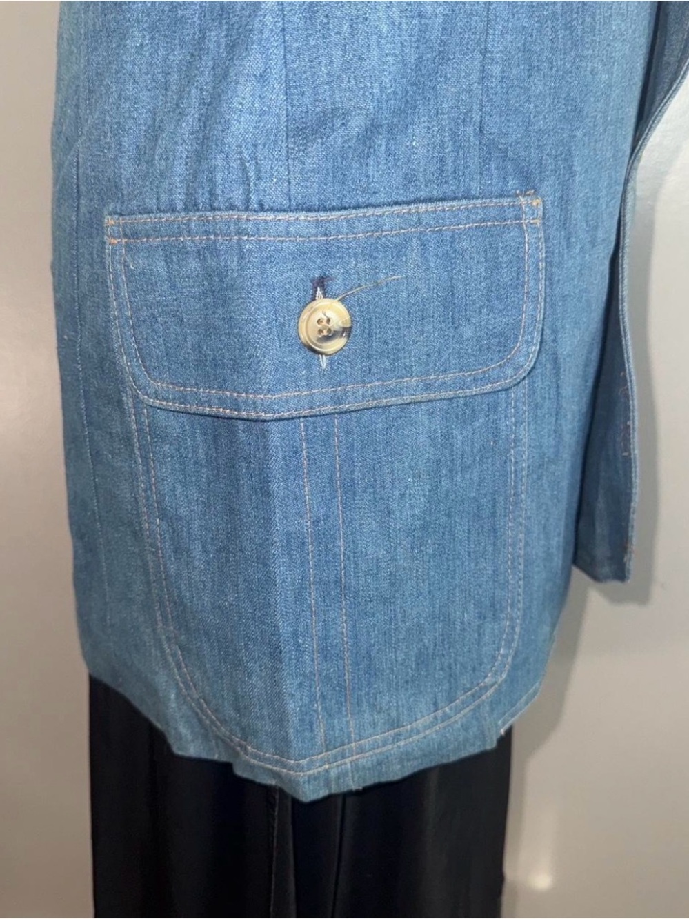 Vintage 70s Levi's Panatela Denim Blazer Jacket 40L Retro Sport Coat - Picture 6 of 8